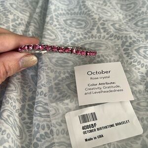 Touchstone crystal October birthstone bracelet.
